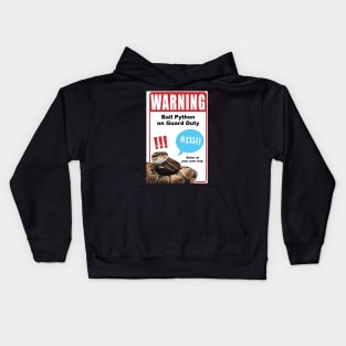 Ball Python on Duty Kids Hoodie